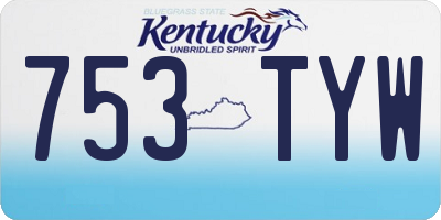 KY license plate 753TYW