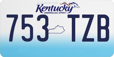 KY license plate 753TZB