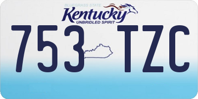 KY license plate 753TZC