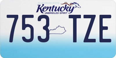 KY license plate 753TZE
