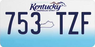 KY license plate 753TZF