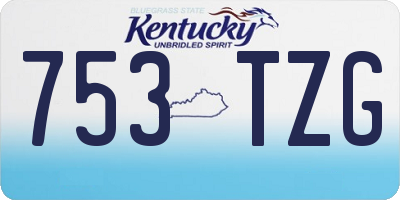 KY license plate 753TZG