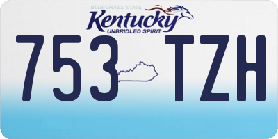KY license plate 753TZH