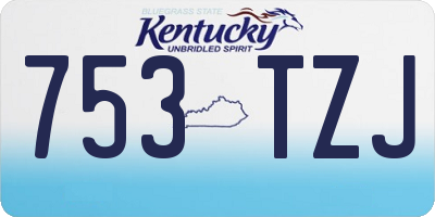 KY license plate 753TZJ