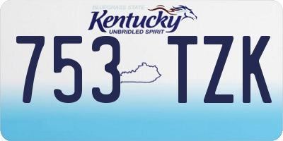 KY license plate 753TZK