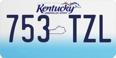 KY license plate 753TZL