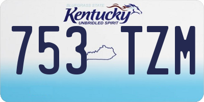 KY license plate 753TZM