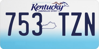 KY license plate 753TZN