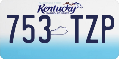 KY license plate 753TZP