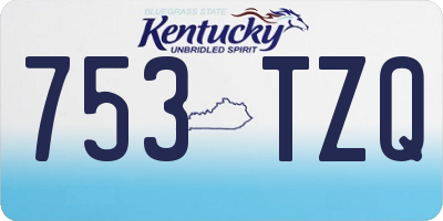 KY license plate 753TZQ