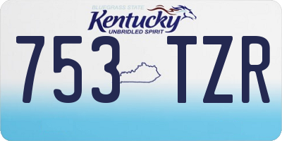 KY license plate 753TZR