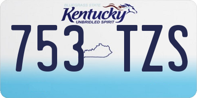 KY license plate 753TZS