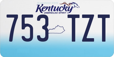 KY license plate 753TZT