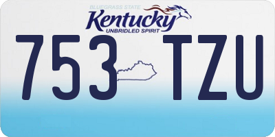 KY license plate 753TZU