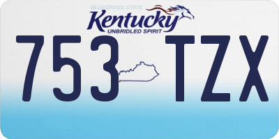 KY license plate 753TZX