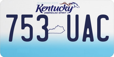 KY license plate 753UAC