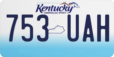 KY license plate 753UAH