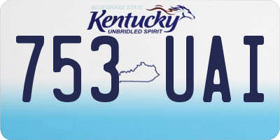 KY license plate 753UAI