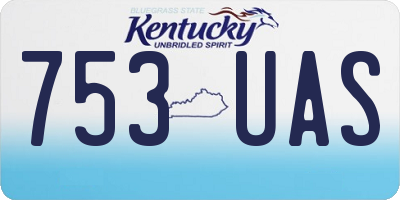KY license plate 753UAS