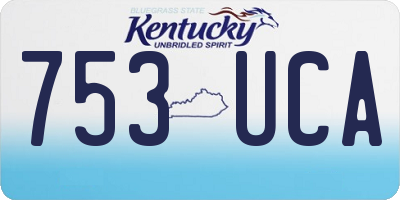 KY license plate 753UCA