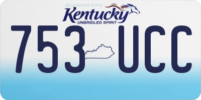 KY license plate 753UCC
