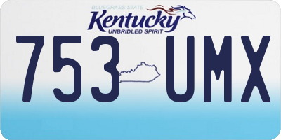KY license plate 753UMX