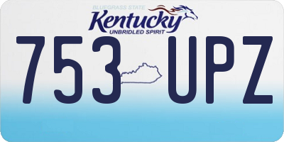 KY license plate 753UPZ