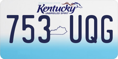 KY license plate 753UQG