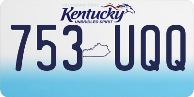 KY license plate 753UQQ
