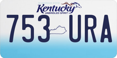KY license plate 753URA