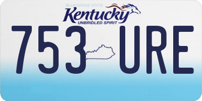 KY license plate 753URE