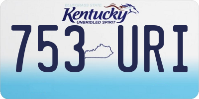 KY license plate 753URI
