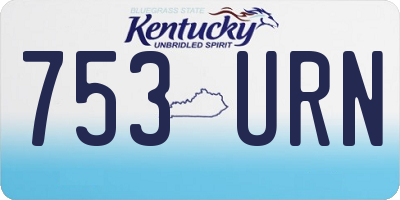 KY license plate 753URN