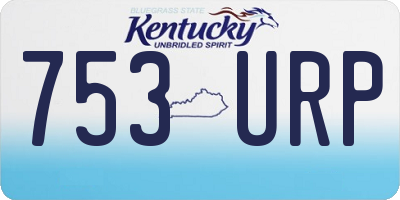 KY license plate 753URP