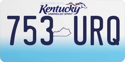 KY license plate 753URQ