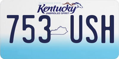 KY license plate 753USH