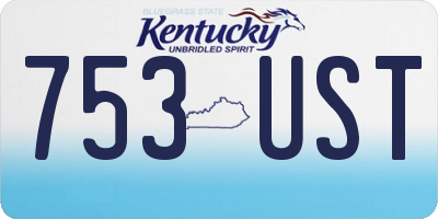 KY license plate 753UST