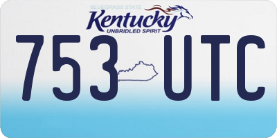 KY license plate 753UTC