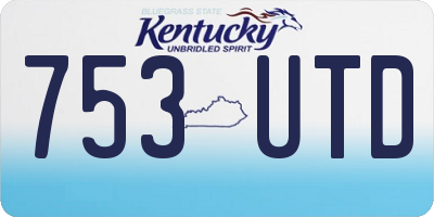 KY license plate 753UTD