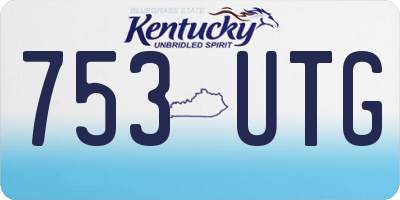 KY license plate 753UTG