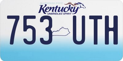 KY license plate 753UTH