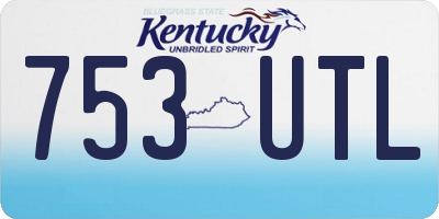 KY license plate 753UTL