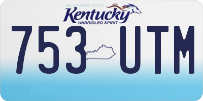 KY license plate 753UTM