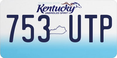 KY license plate 753UTP
