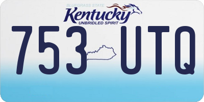 KY license plate 753UTQ