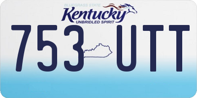 KY license plate 753UTT