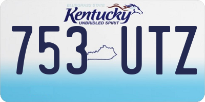 KY license plate 753UTZ