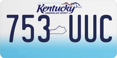 KY license plate 753UUC