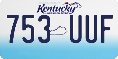 KY license plate 753UUF