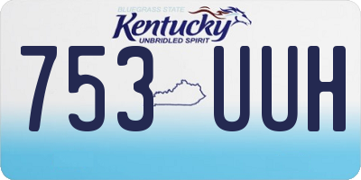 KY license plate 753UUH